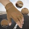 FIORETTO Fingerless Gloves for Airsoft Shooting Half Finger Hunting Hiking Cycling Driving Motorcycle Climbing Work Gloves, Sand L view 2