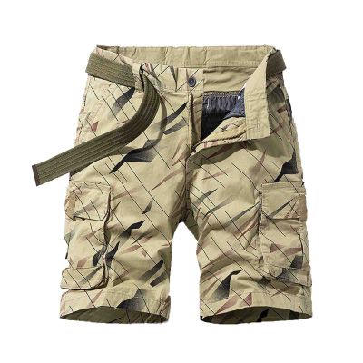 amazon clothes Cargo Shorts for Men Relaxed Fit Cotton Buckle Zipper Tooling Shorts Summer Casual Solid Athletic Beach Shorts Peime mens athletic shorts no pockets Khaki L