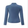Kindcall Womens Slim Fitted Mock Turtleneck Tops Long Sleeve Lightweight Base Layer Shirts (Beja Blue, Medium) view 2