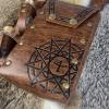HiiFeuer Medieval Alchemy Faux Leather Belt Bag with 2 Cork Potion Vials, Fantasy Wizard Waist Pouch Side Pack for Ren Faire (Light Brown B) view 4