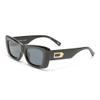 Le Specs Dopamine Sunglasses - Black, Rectangle, Unisex, Classic Retro Style view 1