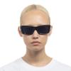 Le Specs Dopamine Sunglasses - Black, Rectangle, Unisex, Classic Retro Style view 4