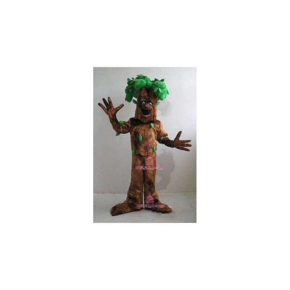 Brown Tree Mascot Costume Adult Size for Men & Women with Built-in Fan Inside the Head