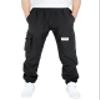 CAMLAKEE Boys' Cargo Joggers Pants Kids Elastic Waist Water Resistant Youth Outdoor Hiking Pants Black 6-7 Years Size 130 view 1