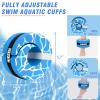 Hikeen Swim Aquatic Cuffs,High-Density EVA Water Aerobics Float Ring Fitness Pool Exercise Weights Set, Water Ankles Arms Belts with Adjustable Float for Swim Fitness Training (Blue) view 4