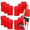 Antoyo Soccer Pinnies Youth with Numbers Scrimmage Team Pinnies Practice Vests Pinnies Jerseys for Basketball Soccer Football Bibs for Youth Adult, Medium(For Kids), Red-12 view 1