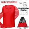 Antoyo Soccer Pinnies Youth with Numbers Scrimmage Team Pinnies Practice Vests Pinnies Jerseys for Basketball Soccer Football Bibs for Youth Adult, Medium(For Kids), Red-12 view 4
