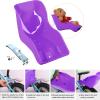 Aurelema Doll Bike Seat with 30 Pcs Stickers Decals Bicycle Basket for Kids Handlebar Streamers Colorful Ribbons Tassel Daisy Bike Bell for Girls Boys Bicycle Accessories Christmas Kids Gift(Purple) view 3