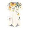 FOCLMP Women 2024 Floral Tops Blouses Short Sleeve Summer Shirt Trendy Fitted Tunic Blouse Dressy Causal Ladies Clothing Fishing Shirts Khaki L view 4