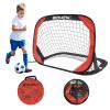 BOHEN Pop Up Soccer Goals for Kids-Foldable Portable Soccer Net for Outdoor Indoor Backyard Beach(3.3x2.2FT,Red) view 1