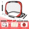 BOHEN Pop Up Soccer Goals for Kids-Foldable Portable Soccer Net for Outdoor Indoor Backyard Beach(3.3x2.2FT,Red) view 2
