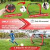 BOHEN Pop Up Soccer Goals for Kids-Foldable Portable Soccer Net for Outdoor Indoor Backyard Beach(3.3x2.2FT,Red) view 3