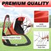 BOHEN Pop Up Soccer Goals for Kids-Foldable Portable Soccer Net for Outdoor Indoor Backyard Beach(3.3x2.2FT,Red) view 4