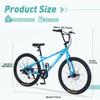 Arbacipher Freestyle Kids Bike Double Disc Brakes 26 Inch Children's Bicycle for Boys Girls Age 12+ Years (Blue) view 3