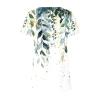 FOCLMP Women 2024 Floral Tops Blouses Short Sleeve Summer Shirt Trendy Fitted Tunic Blouse Dressy Causal Ladies Clothing Casual Summer Blouses for Women 2024 Plus Size Green XL view 3