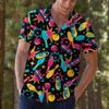ACEPrints Neon Bowling Hawaiian Shirt for Men Neon Colorful Bowling Shirt Mens Hawaiian Shirts Short Sleeve Button Down Shirt Men view 3