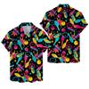 ACEPrints Neon Bowling Hawaiian Shirt for Men Neon Colorful Bowling Shirt Mens Hawaiian Shirts Short Sleeve Button Down Shirt Men view 4