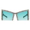 mincl Rhinestone Cat Eye Sunglasses Trendy bling Eyewear Luxury Sun Glasses for Women Party Festival Accessories Supplies N45 (green) view 1