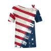 4Th of July Outfits for Women,Womens Summer Tops 2025 Red White and Blue Shirts Ladies Off Shoulder USA Tshirts Short Sleeve Patriotic Blouses Cold Shoulder American Flag Graphic Tees (Deep Red,XL) view 3