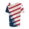 4Th of July Outfits for Women,Womens Summer Tops 2025 Red White and Blue Shirts Ladies Off Shoulder USA Tshirts Short Sleeve Patriotic Blouses Cold Shoulder American Flag Graphic Tees (Deep Red,XL) view 4