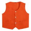 Loodgao Kid Girls Boys Vest Solid Color Volunteer Activity Waistcoat Irregular Hem Volunteers Activities Uniform Orange 14-15 Years view 1