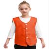 Loodgao Kid Girls Boys Vest Solid Color Volunteer Activity Waistcoat Irregular Hem Volunteers Activities Uniform Orange 14-15 Years view 3