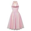 ABEWIP 1950s Vintage Tulle Dress for Women Rainbow Glitters Halter Retro 50s 60s Audrey Hepburn Swing Style Rockabilly Dresses Cocktail Dress Rainbow Glitter XL view 2