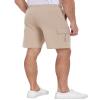 AODULO Mens Sweat Cargo Shorts 9 inch Casual Lounge Summer Cotton Shorts Comfy Dress Running Yoga Drawstring Elastic Stretch Waist view 3