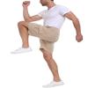 AODULO Mens Sweat Cargo Shorts 9 inch Casual Lounge Summer Cotton Shorts Comfy Dress Running Yoga Drawstring Elastic Stretch Waist view 4