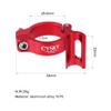 CYSKY Bike Front Derailleur Clamp 28.6mm, Adjustable Braze On Front Derailleur Adapter Compatible with Shimano Sram for MTB Mountain Bike Road Bicycle (Red) view 2