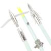AMEYXGS 3/6pcs Archery Bowfishing Arrows Luminous or White Fiberglass Arrow Shaft with Broadheads and Safty Slides for Compound Bow and Recurve Bow Fishing Huntings (6 pcs, Luminous, Short broadheads) view 1