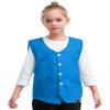 Loodgao Kid Girls Boys Vest Solid Color Volunteer Activity Waistcoat Irregular Hem Volunteers Activities Uniform Sky Blue 9-10 Years view 3