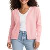 Urban CoCo Women's Long Sleeve Open Front Cardigan Sweaters Lightweight V-Neck Button Down Knit Sweater(Pink,M) view 1