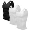 Odoland Men's 3 Pack Body Shaper Base Layer Shirt Tummy Shirt, Black/White/White, XXL, CL0128XXL view 1