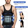 Odoland Men's 3 Pack Body Shaper Base Layer Shirt Tummy Shirt, Black/White/White, XXL, CL0128XXL view 4