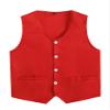 Loodgao Kid Girls Boys Vest Solid Color Volunteer Activity Waistcoat Irregular Hem Volunteers Activities Uniform Red 9-10 Years view 1