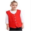 Loodgao Kid Girls Boys Vest Solid Color Volunteer Activity Waistcoat Irregular Hem Volunteers Activities Uniform Red 9-10 Years view 3