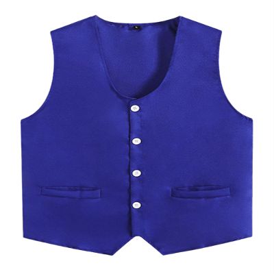 Loodgao Kid Girls Boys Vest Solid Color Volunteer Activity Waistcoat Irregular Hem Volunteers Activities Uniform Blue 11-12 Years