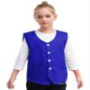 Loodgao Kid Girls Boys Vest Solid Color Volunteer Activity Waistcoat Irregular Hem Volunteers Activities Uniform Blue 11-12 Years view 3