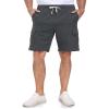 AODULO Mens Sweat Cargo Shorts 9 inch Casual Lounge Summer Cotton Shorts Comfy Dress Running Yoga Drawstring Elastic Stretch Waist view 2