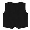 Loodgao Kid Girls Boys Vest Solid Color Volunteer Activity Waistcoat Irregular Hem Volunteers Activities Uniform Black 9-10 Years view 2
