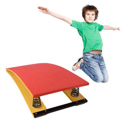 Gymnastics Assistance Vault Springboard Small Gymnastics Springboard for Kid Toddler, Home School Gym Vault Spring Boards, 2 Springs Playroom Springboard for Practice Competition ( Color : Red , Size