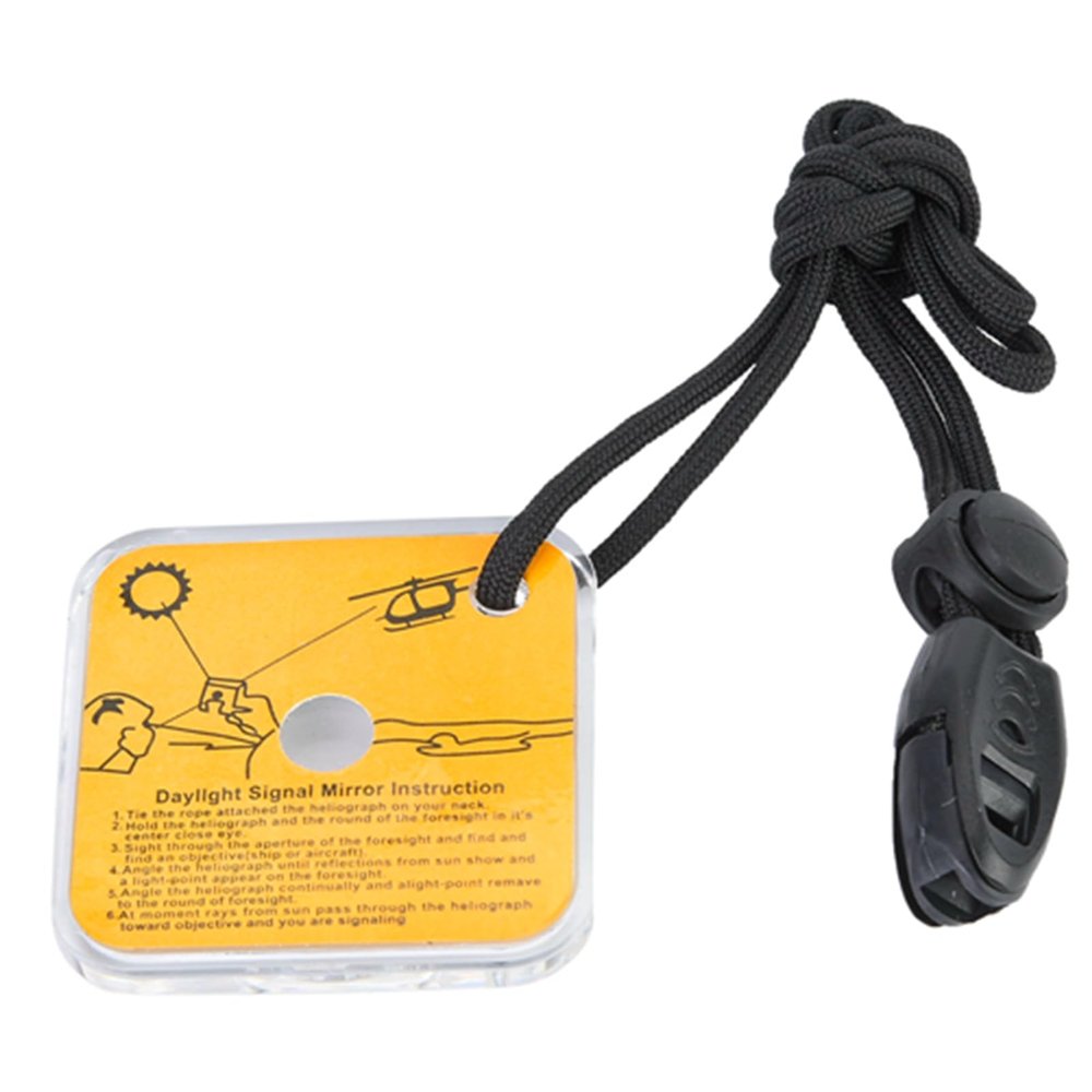 Zerone Acrylic Reflector Mirror for Outdoor Survival with Whistle