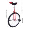 WOHAIPA Unicycles 24" Outdoor Wheel Unicycle Steel Rim Adjustable Seat Unicycle Easy Storage for Office Workers, Teenagers, Cycling EnthusiastsDaily Fitness Exercises, Cycling Exercises (Red, 24") view 2