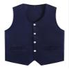 Loodgao Kid Girls Boys Vest Solid Color Volunteer Activity Waistcoat Irregular Hem Volunteers Activities Uniform Navy Blue 15-16 Years view 1