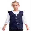 Loodgao Kid Girls Boys Vest Solid Color Volunteer Activity Waistcoat Irregular Hem Volunteers Activities Uniform Navy Blue 15-16 Years view 3