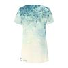FOCLMP Women 2024 Floral Tops Blouses Short Sleeve Summer Shirt Trendy Fitted Tunic Blouse Dressy Causal Ladies Clothing Summer Tops for Women 2024 Vacation Fitted Blue S view 3
