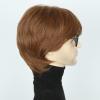 Topcosplay Mens Wigs with Glasses Short Brown Ginger 60s 70s Male Wig for Costume Accessories Halloween Outfit view 3