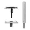 HSOKEW 3/4 '' Inch Pedestal Package, 7 Swivl-Eze Lock'N Pin 11 Inches Tall, 7-Inch x 7-Inch Base Plate, Brushed Aluminum Finish Boat Seat Pin Post for Marine Fishing Boat Seat Mount Summer Accessories view 1