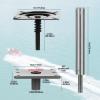 HSOKEW 3/4 '' Inch Pedestal Package, 7 Swivl-Eze Lock'N Pin 11 Inches Tall, 7-Inch x 7-Inch Base Plate, Brushed Aluminum Finish Boat Seat Pin Post for Marine Fishing Boat Seat Mount Summer Accessories view 2